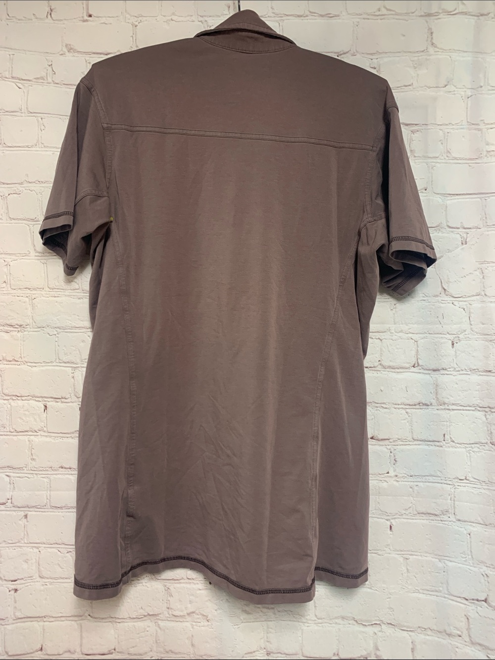 Arc'teryx Mocha Brown Cotton Blend Polo Top Size M 40” - Picture 6 of 6